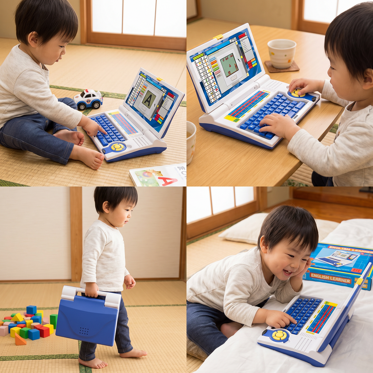子ども向けインタラクティブ学習用ノートパソコン