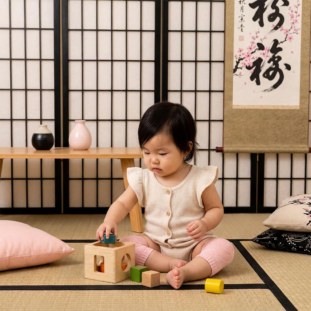 赤ちゃん用ひざ当て – 滑り止め付き・にこにこ顔デザイン
