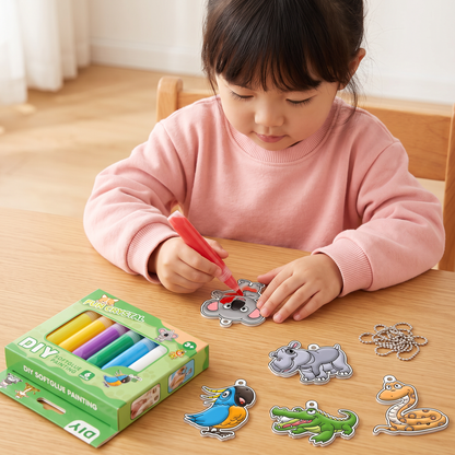 子ども向けDIYクリスマス・ノーグルーお絵描きオーナメントクラフトキット
