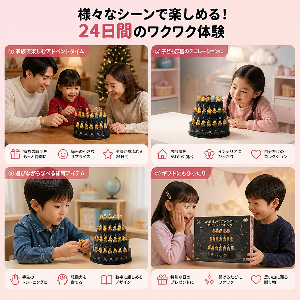 24日間のマジックダック アドベントカレンダー – コレクションできるミニフィギュア付き