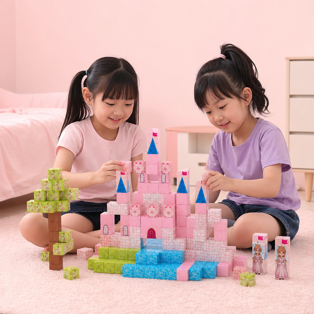 モンテッソーリ プリンセスドリームキャッスル マグネットブロックセット