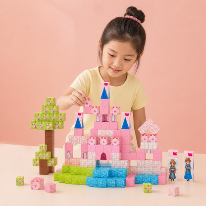 モンテッソーリ プリンセスドリームキャッスル マグネットブロックセット