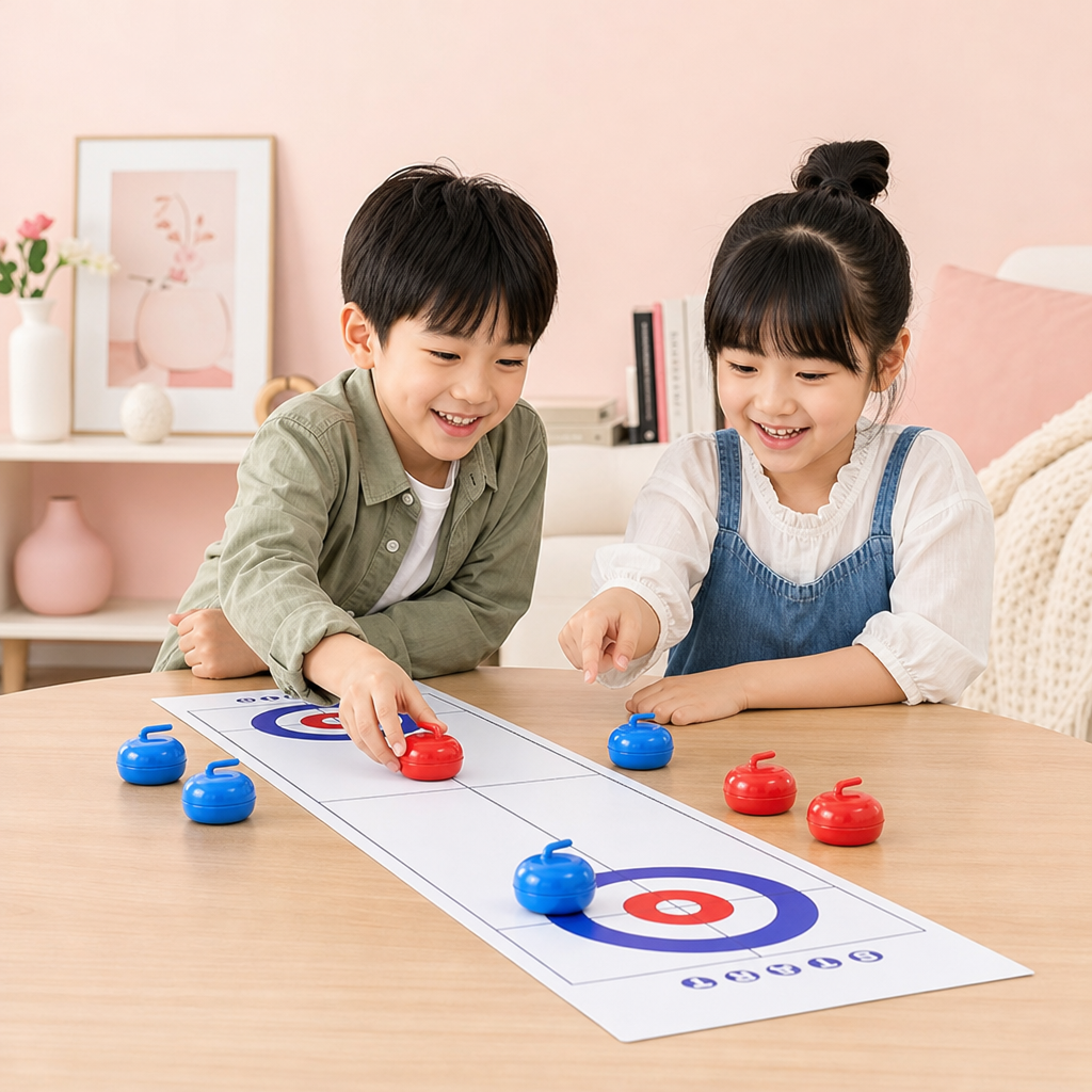 ポータブル卓上カーリングゲーム – 2人対戦セット
