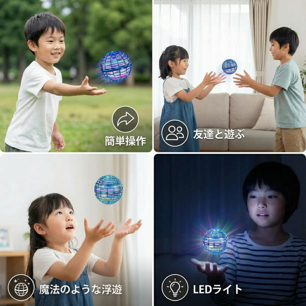 浮遊する遊びボール