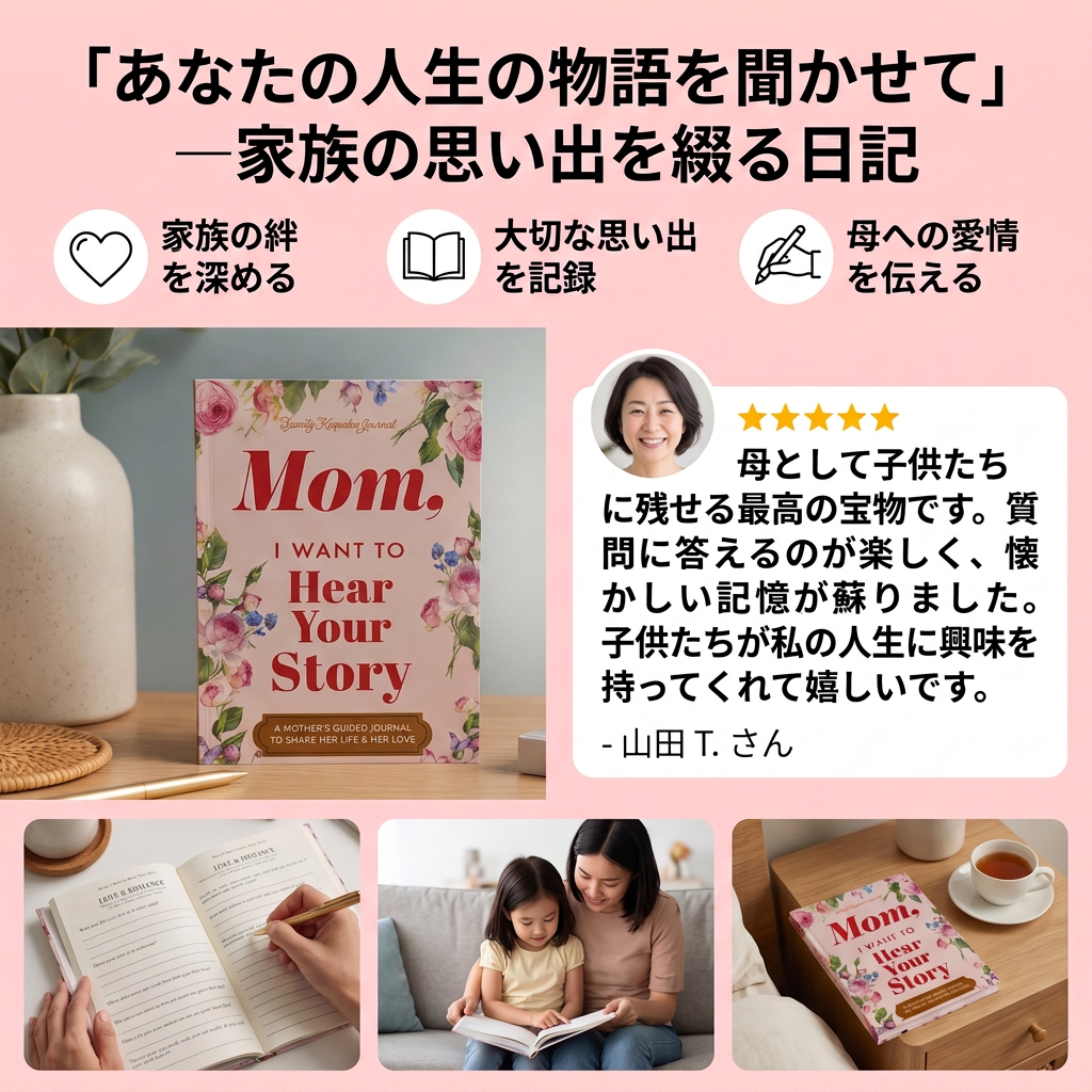 「あなたの人生の物語を聞かせて」― 家族の思い出を綴る日記