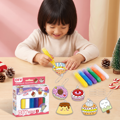子ども向けDIYクリスマス・ノーグルーお絵描きオーナメントクラフトキット