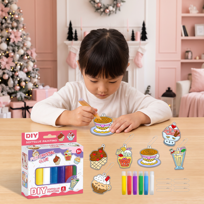 子ども向けDIYクリスマス・ノーグルーお絵描きオーナメントクラフトキット