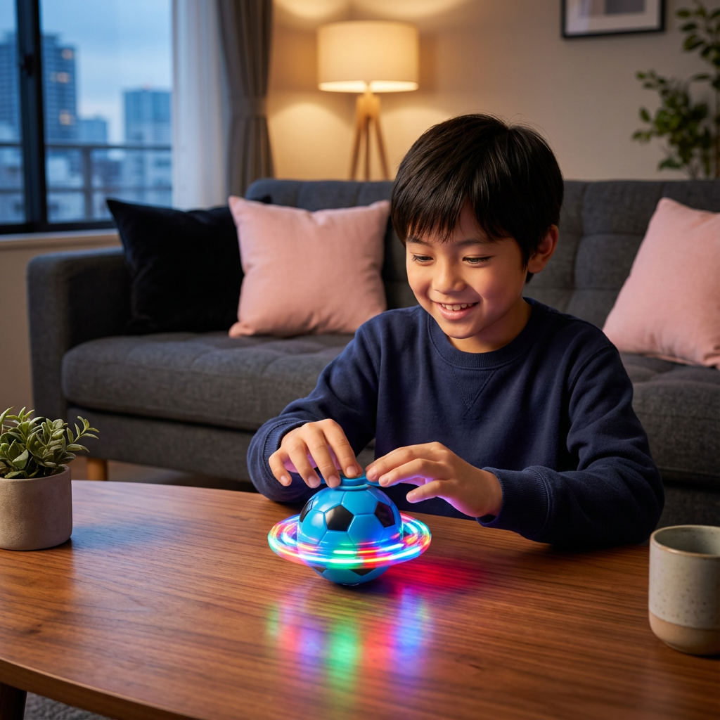 光るLEDサッカースピナー