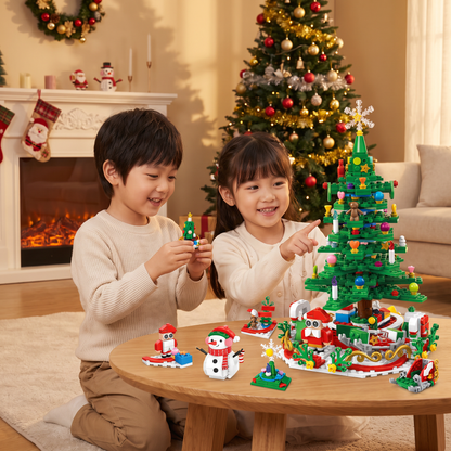 子ども向け クリスマスツリー ブロック アドベントカレンダー