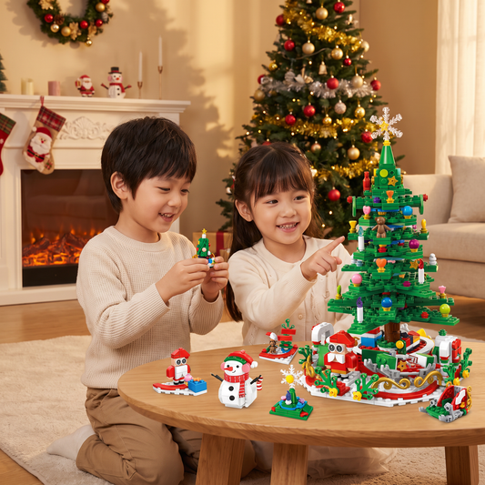 子ども向け クリスマスツリー ブロック アドベントカレンダー