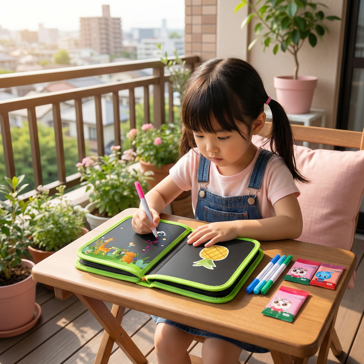 子供用携帯可能な再利用可能なぬりえブック