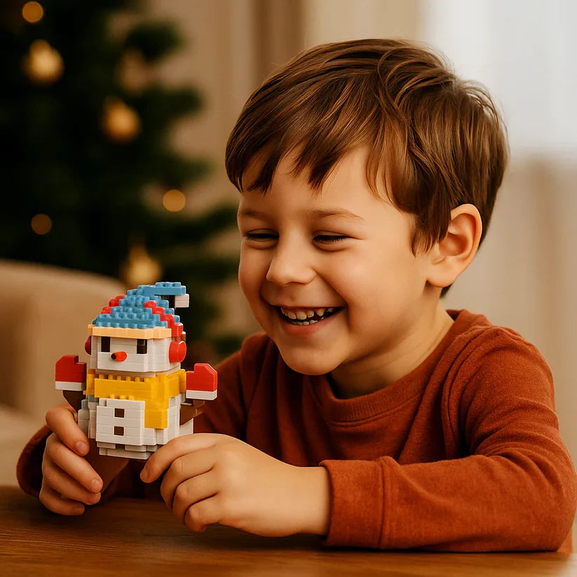 創造的なブロッククリスマスフィギュア - 家族みんなで楽しめる