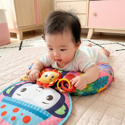 赤ちゃん用トレーニング枕（うつ伏せ練習用）とプレイアーチ – 感覚発達と早期成長をサポート