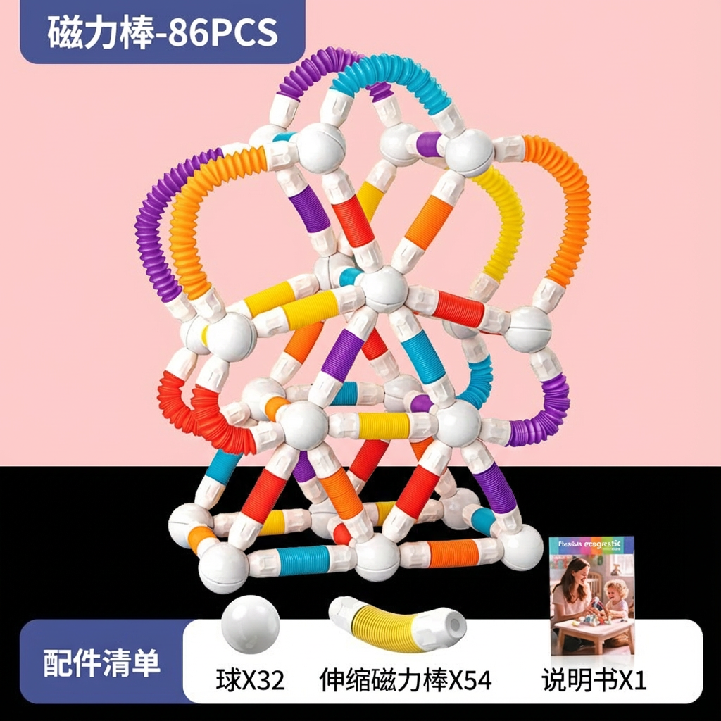 モンテッソーリ 形作れるマグネット積み木
