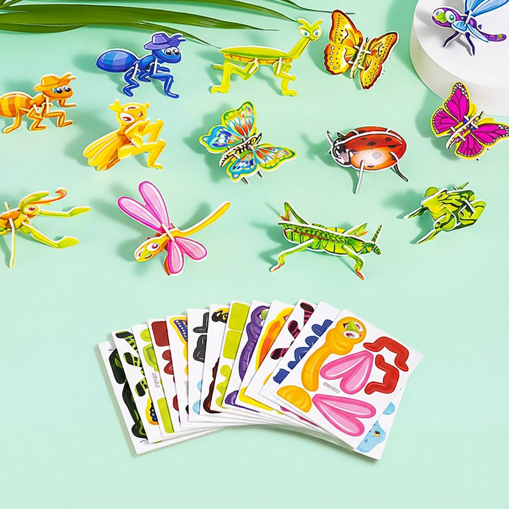 子供用3Dカートゥーンパズルセット