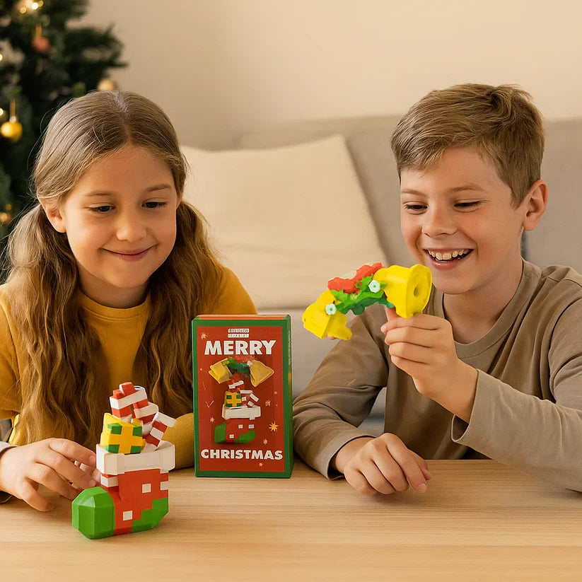 創造的なブロッククリスマスフィギュア - 家族みんなで楽しめる