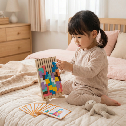 モンテッソーリ 木製ブロックと形の遊び