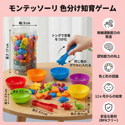 モンテッソーリ 色分け知育ゲーム