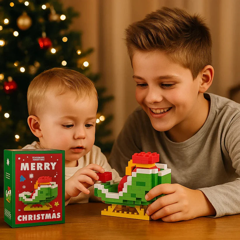 創造的なブロッククリスマスフィギュア - 家族みんなで楽しめる