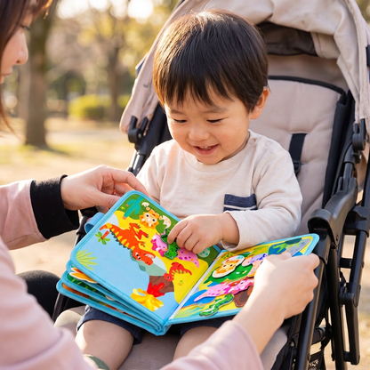 幼児向け8in1モンテッソーリ恐竜ビジーボード・アクティビティブック