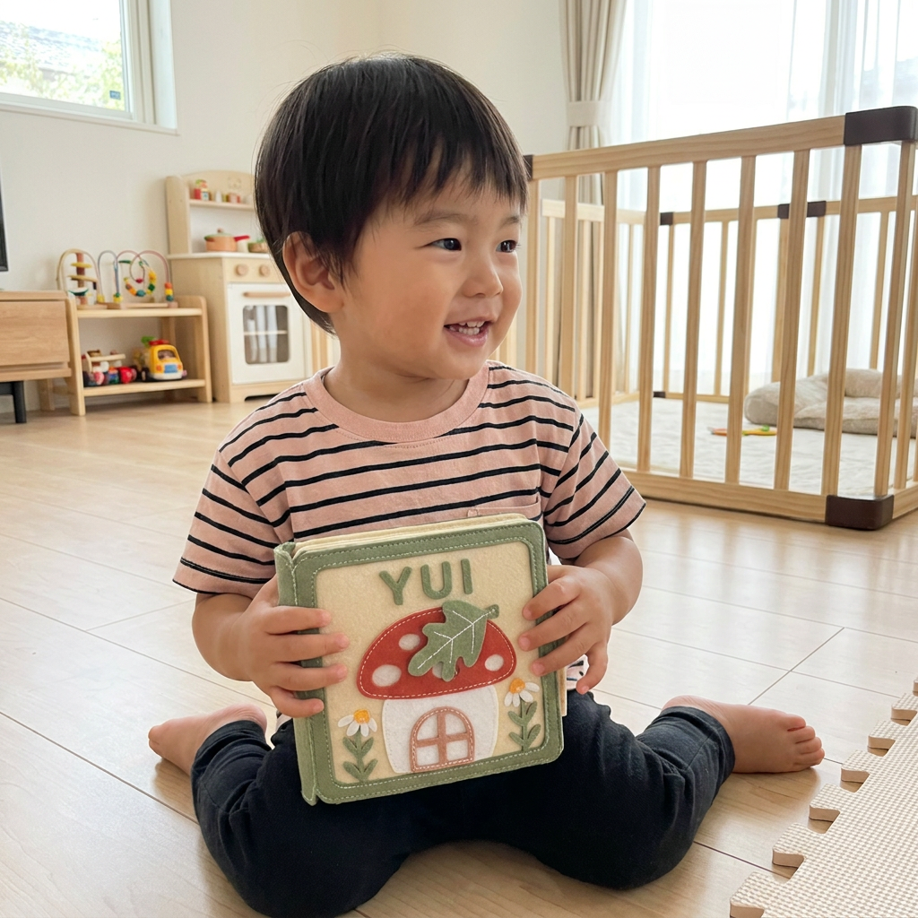 子ども向け名入れフェルトブック