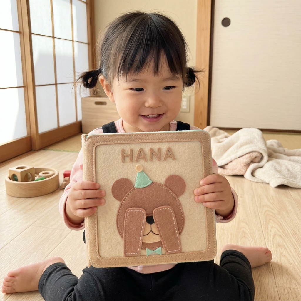 子ども向け名入れフェルトブック
