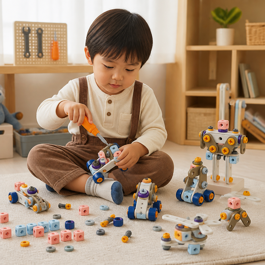 子ども用電動ドリル付きDIY工具セット – STEM組み立て知育玩具
