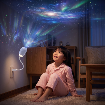 ナイトスカイ 調光可能なUSB銀河プロジェクター（星空＆オーロラ効果付き）