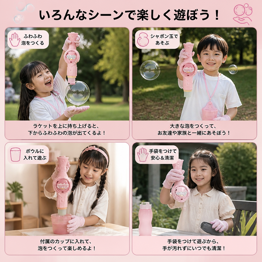 子ども向けインタラクティブ バブルボールラケットおもちゃ