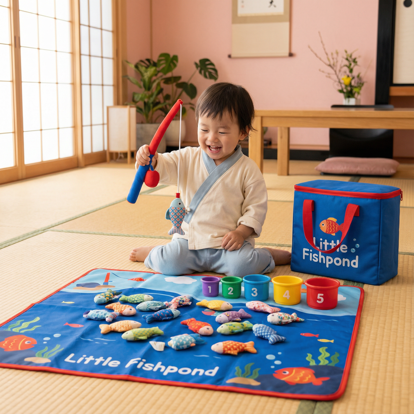 モンテッソーリ ぬいぐるみ 魚の池 子供用おもちゃ