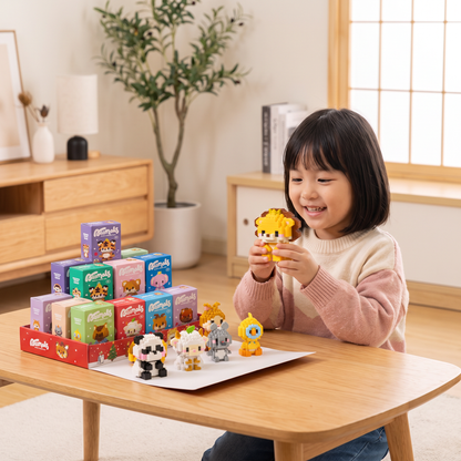 かわいい動物ブロックのアドベントカレンダー（子ども向け）