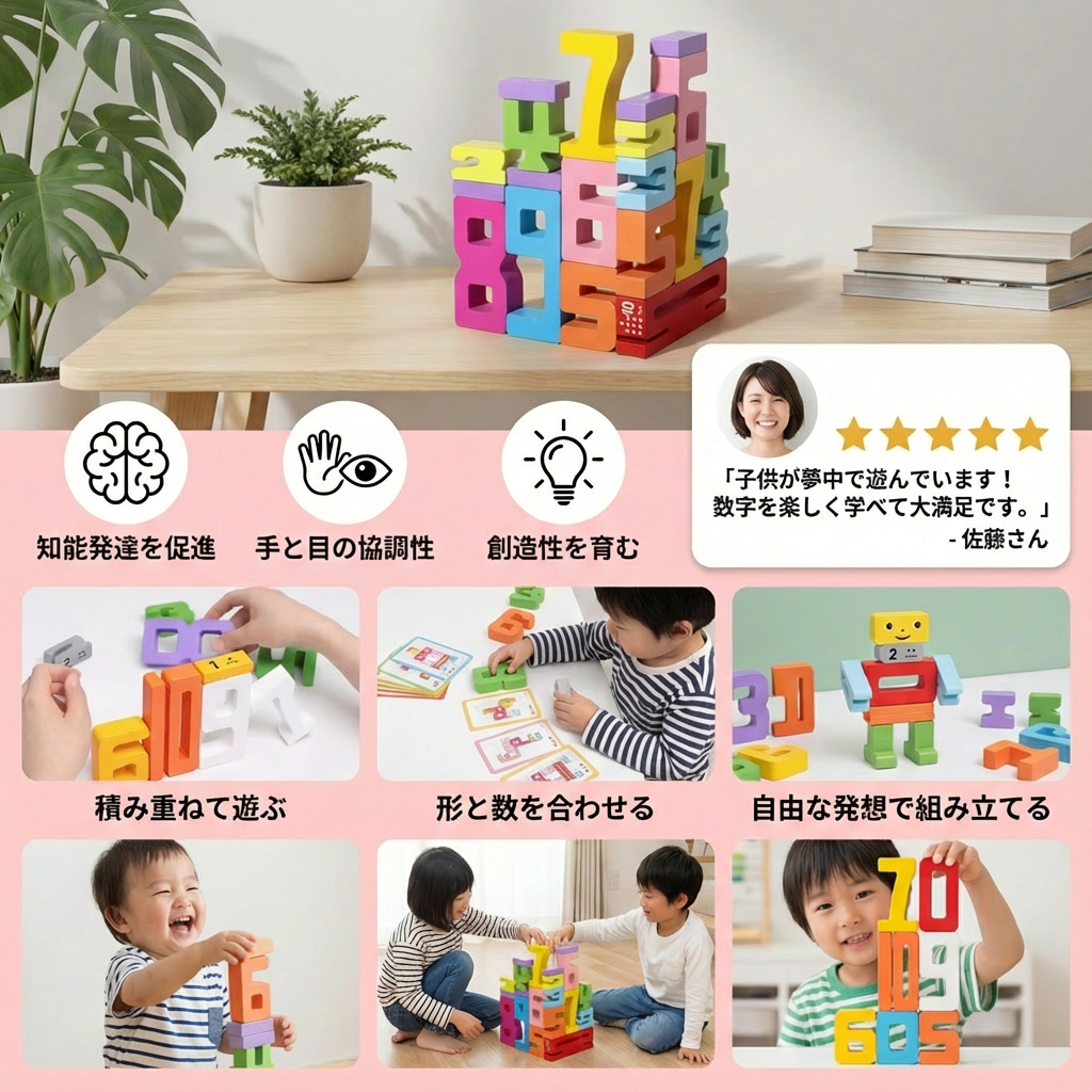 知育用 数学・数字学習ブロック