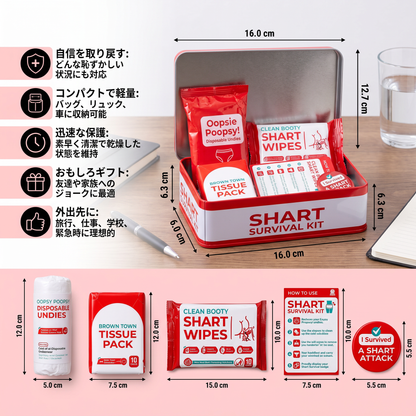おもしろおならサバイバルキット – うんちネタのいたずらギフトセット