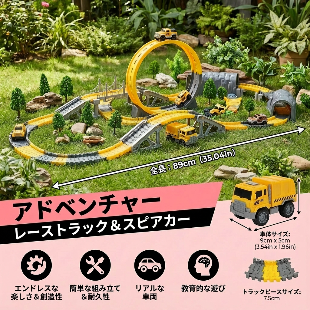 冒険のレーストラックとスピアカー