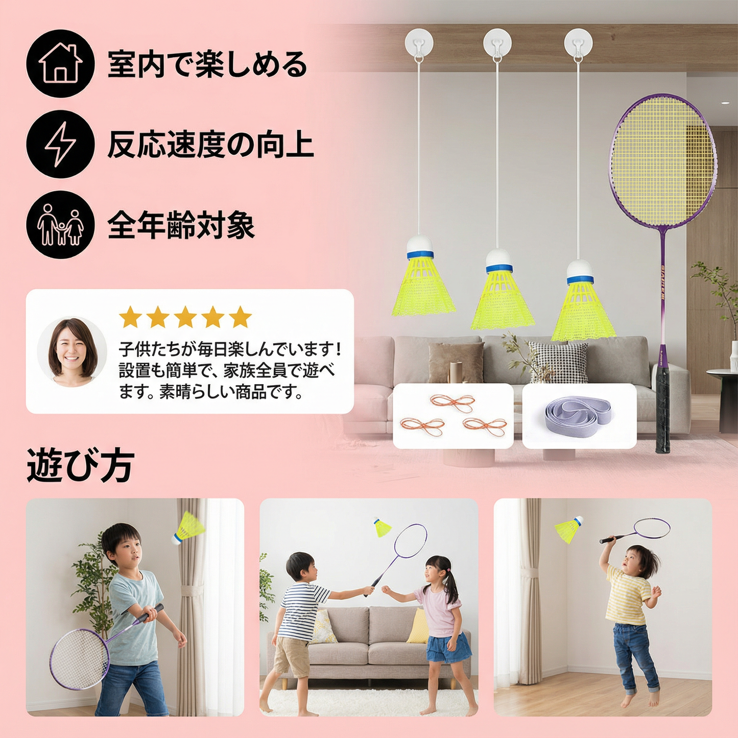 屋内バドミントン セット