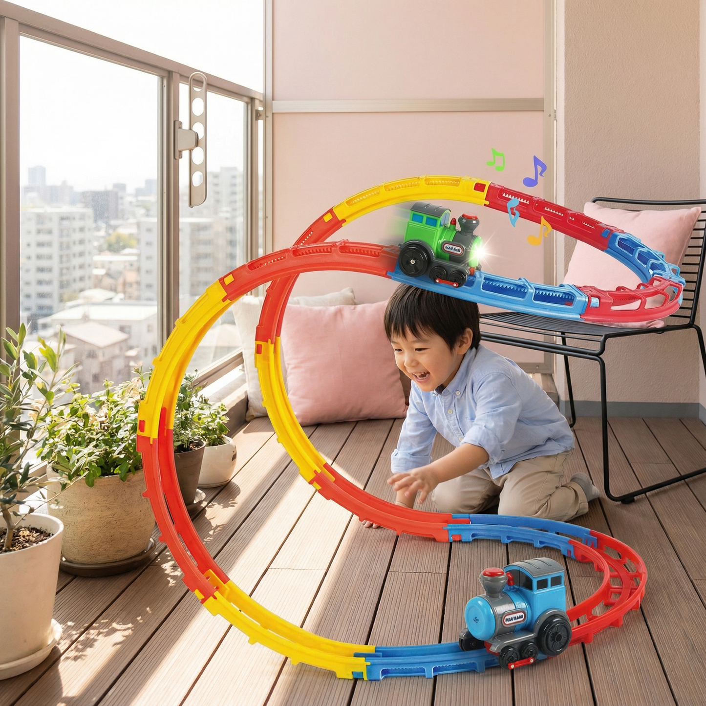 電車型ジェットコースターおもちゃ