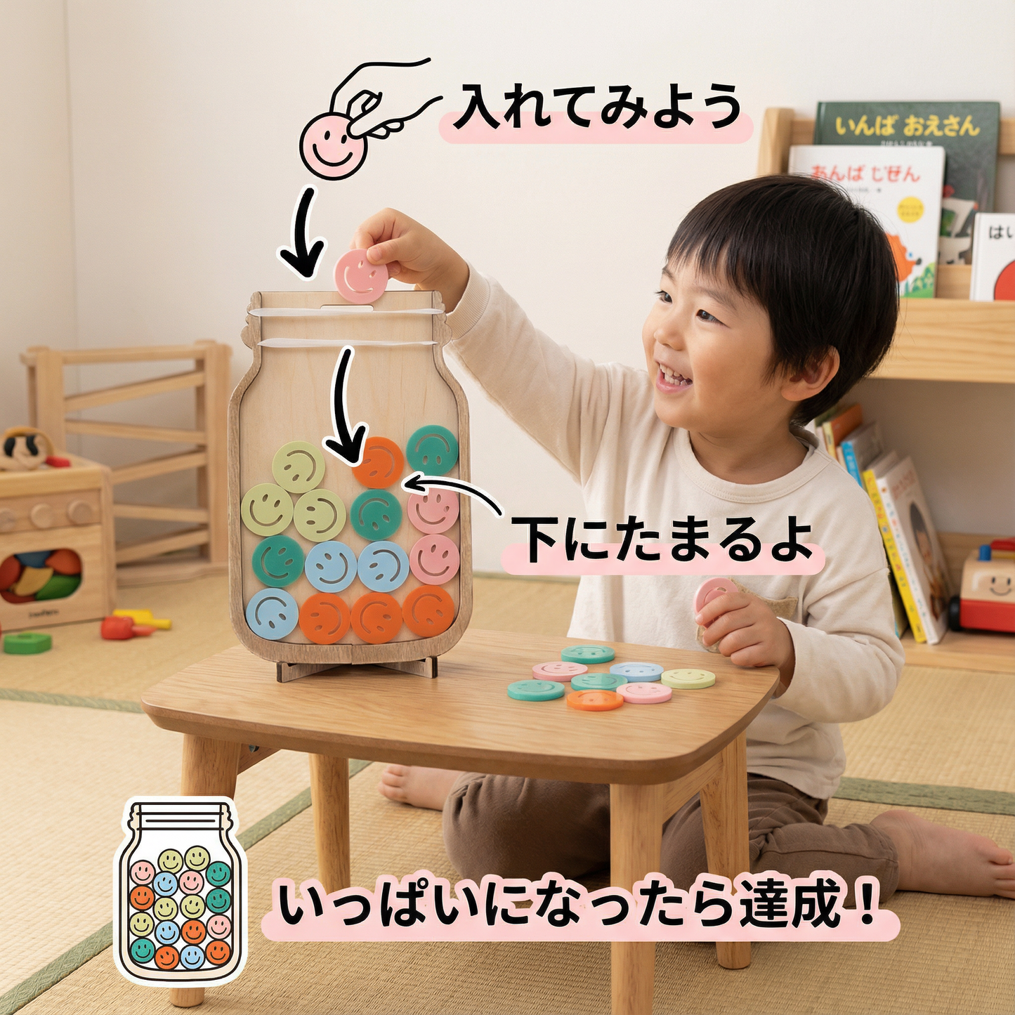 子供のための報酬とモチベーションガラスシステム