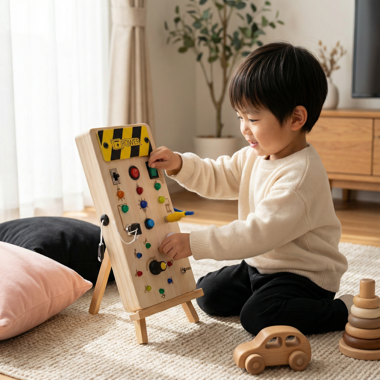 モンテッソーリ 木製ビジーボード