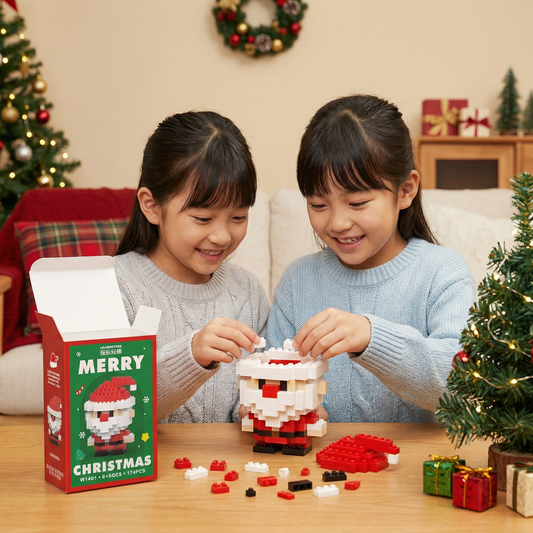 創造的なブロッククリスマスフィギュア - 家族みんなで楽しめる