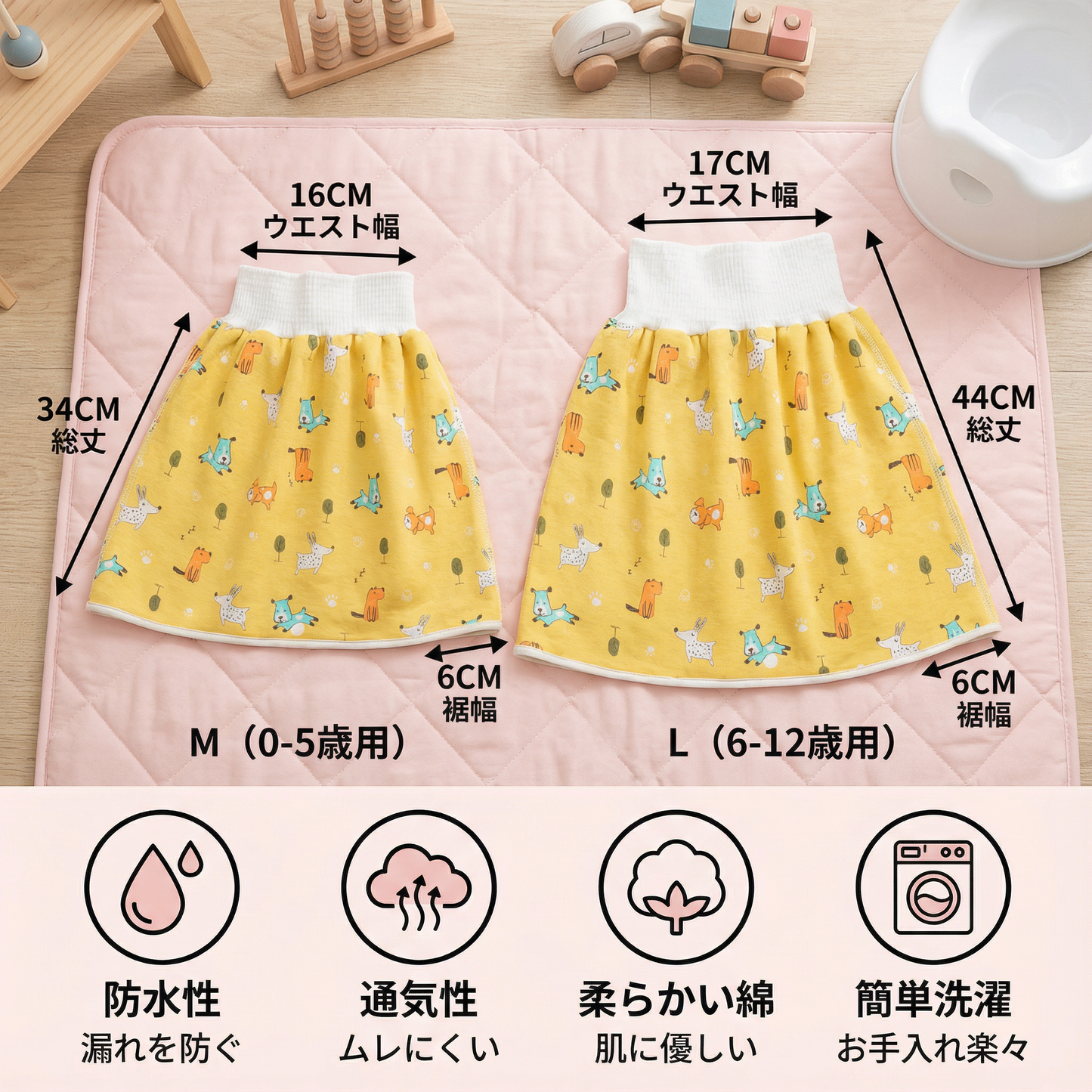 防水ベビーおまるトレーニングパンツ