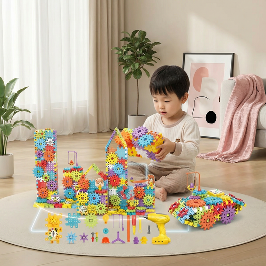 モンテッソーリ 3D 歯車＆パズルブロック