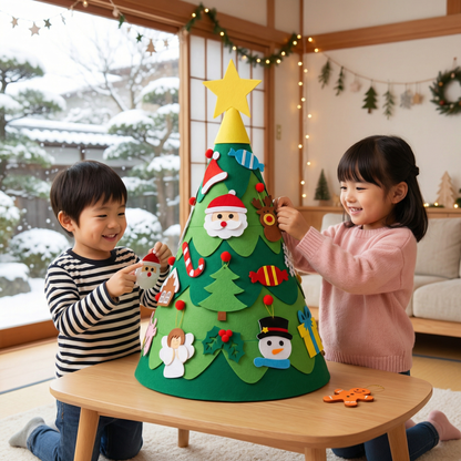モンテッソーリ 3D フェルト クリスマスツリー