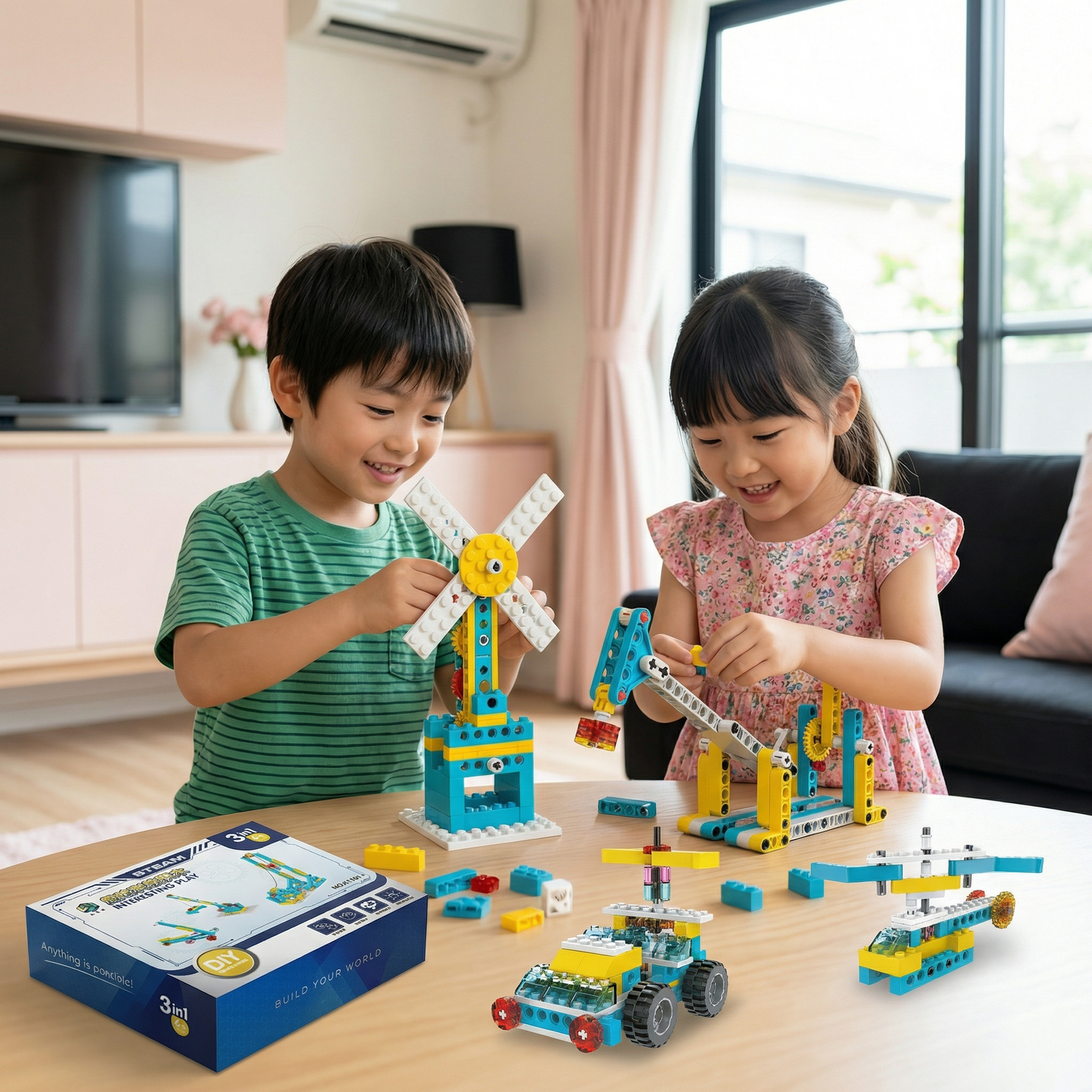 3in1 科学と技術のブロックゲームセット