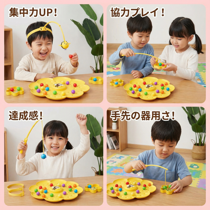 蜂のビーズ釣り冒険ゲーム