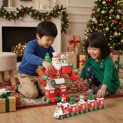 2in1 変形クリスマス列車とサンタロボット
