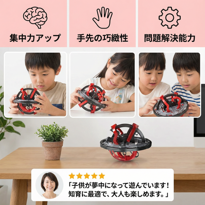 3D 迷路パズルボール