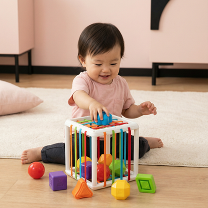 モンテッソーリ 形合わせボックス – 仕分け＆運動能力ゲーム