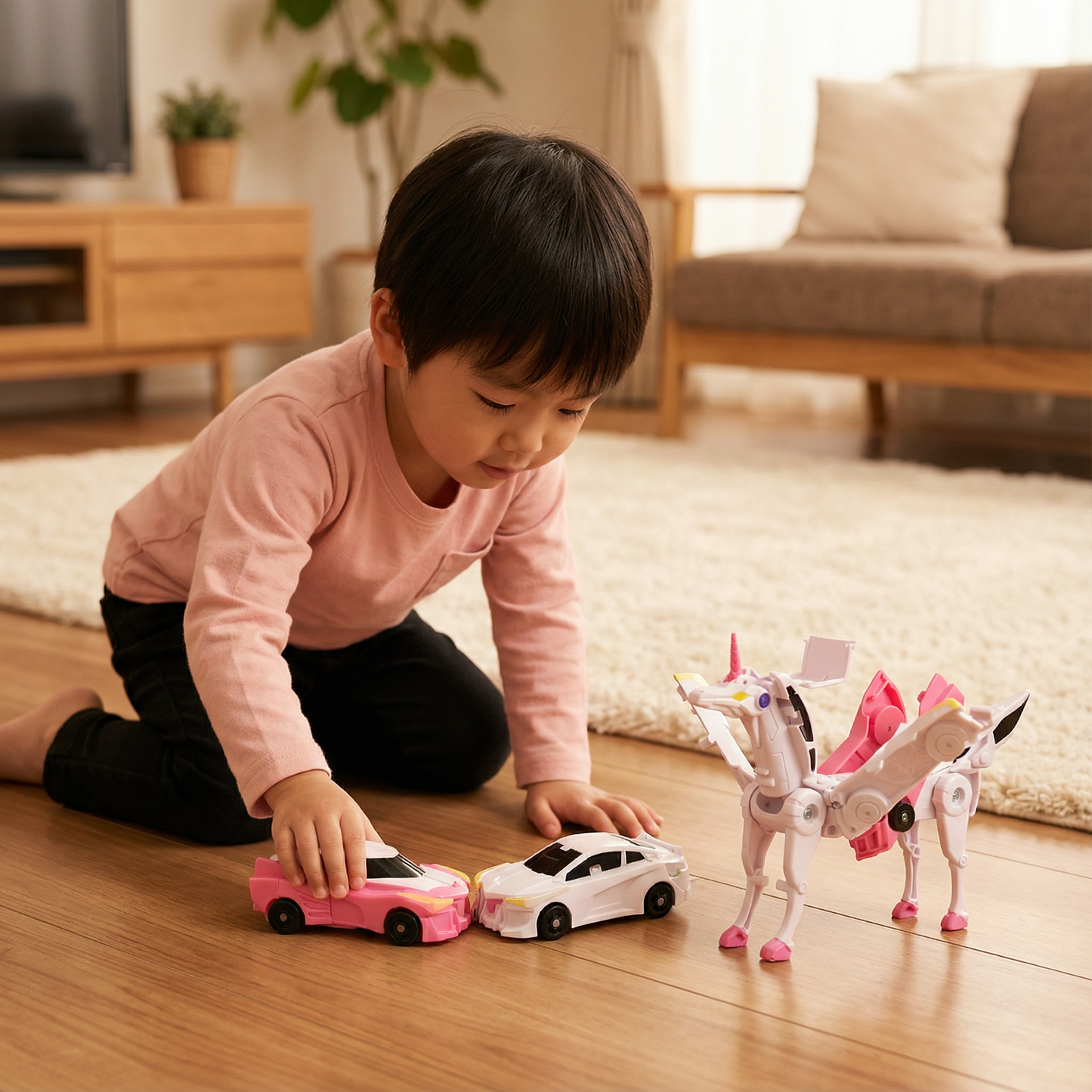 変形ユニコーンおもちゃカー
