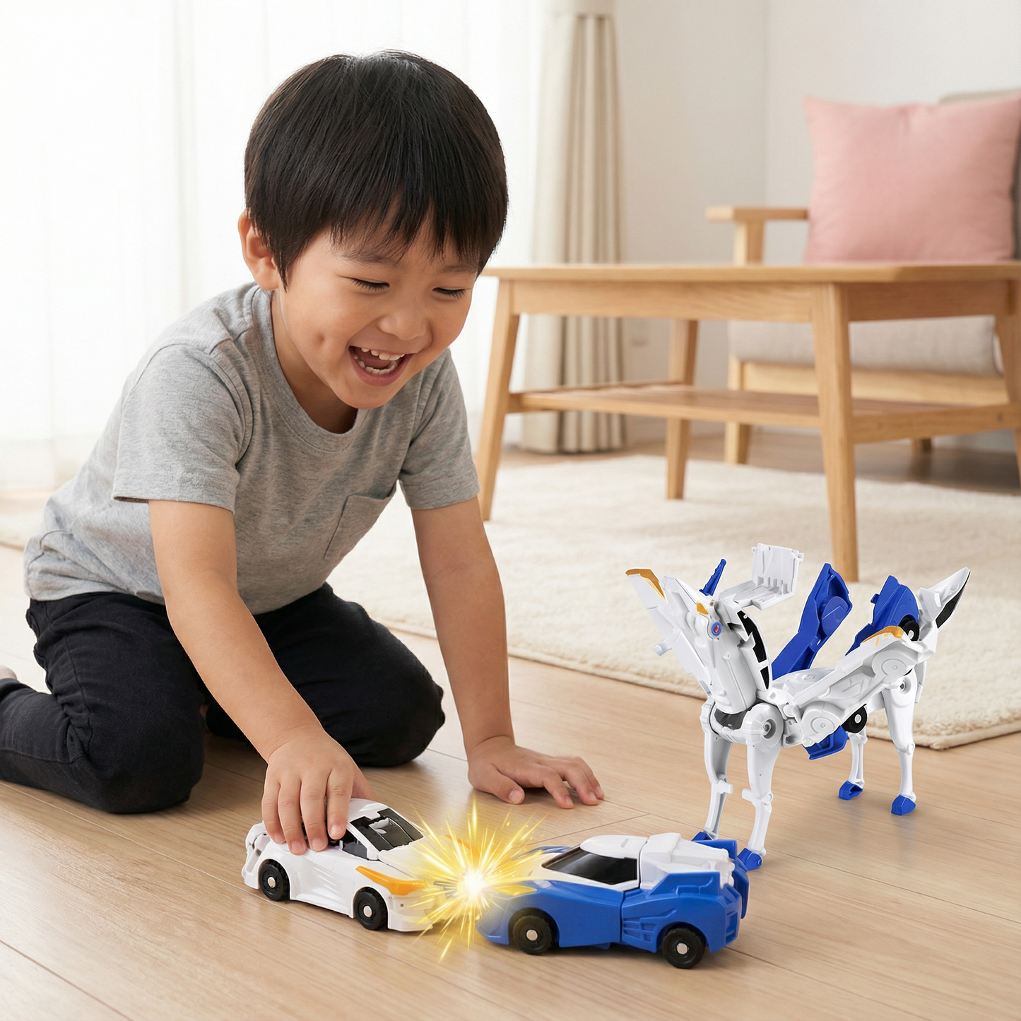 変形ユニコーンおもちゃカー