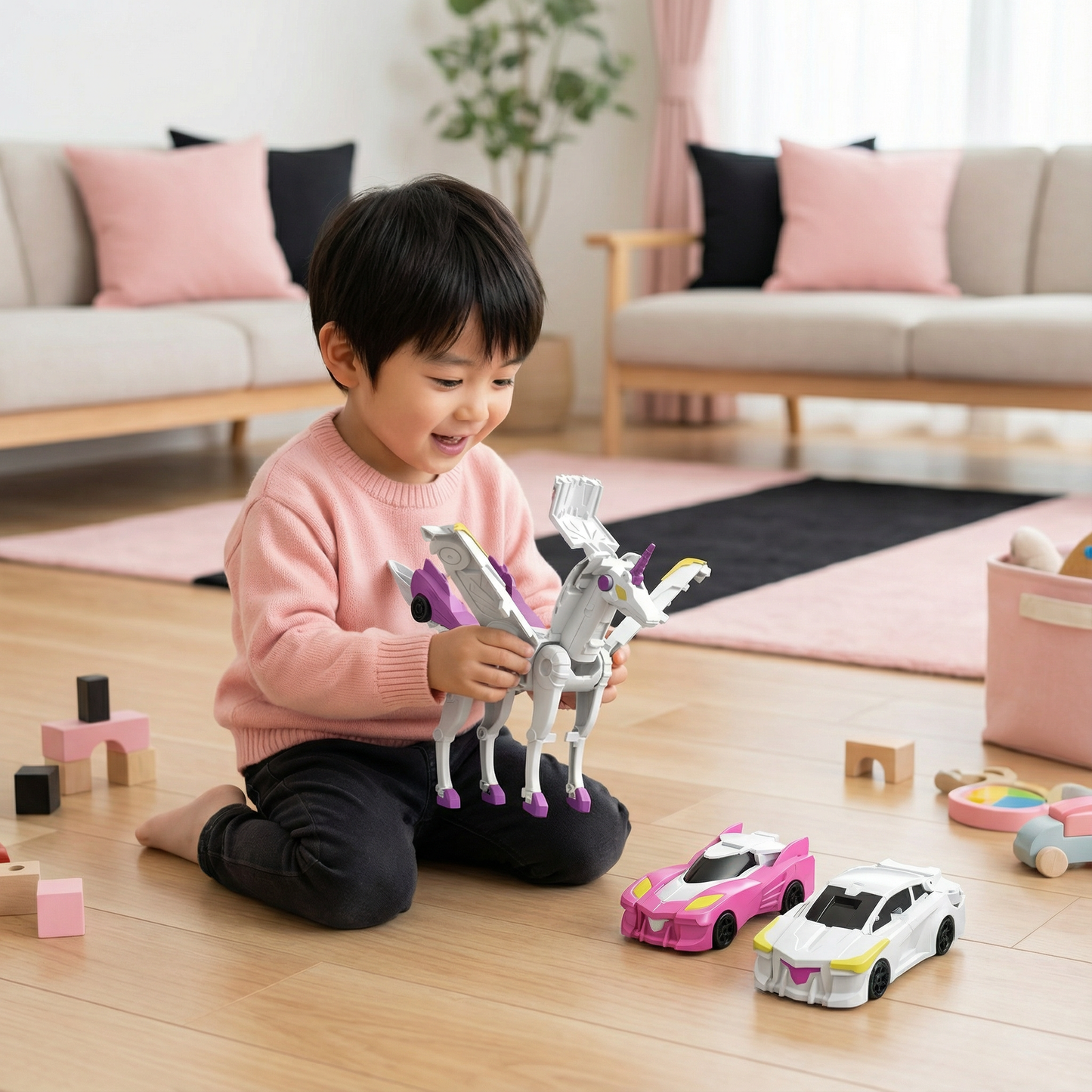 変形ユニコーンおもちゃカー